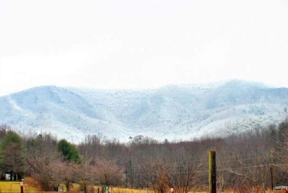Cove Mountain and the Great Smoky Mountain National Park in the backyard. 