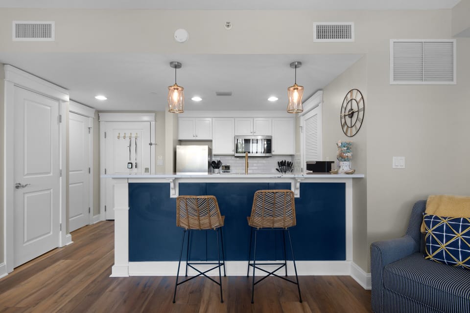 Kitchen and Bar Area