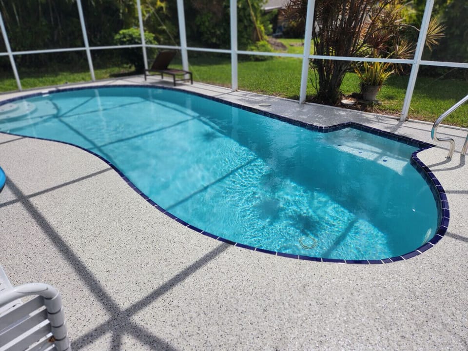 2024, New Deck Coating Pool heated to 85