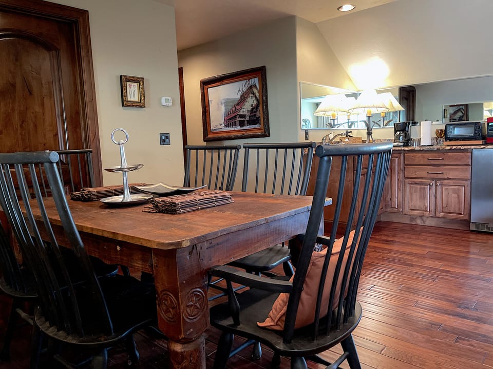 Open dining area for enjoying meals in style