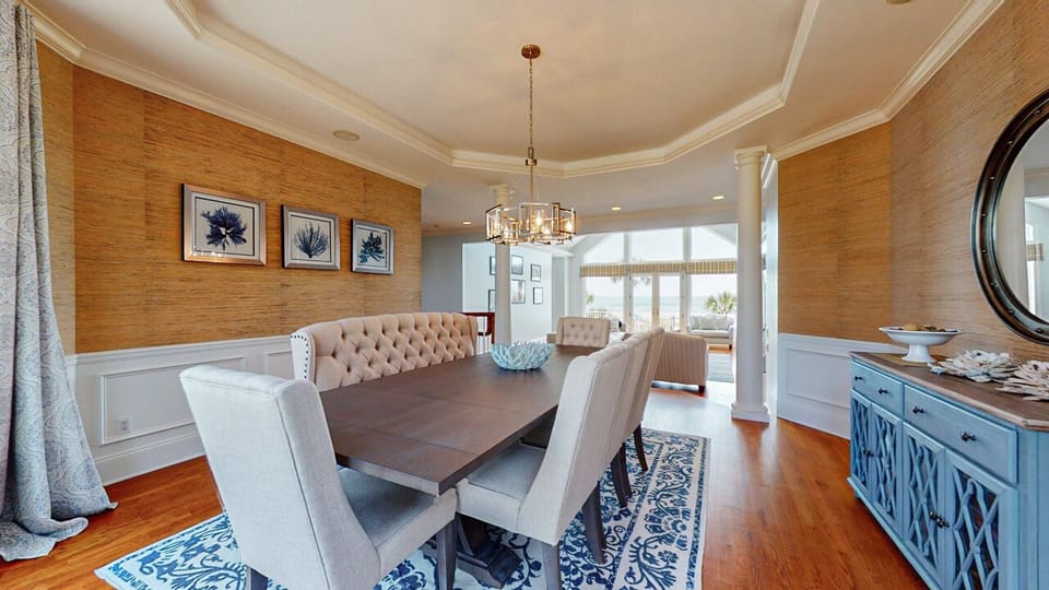 Formal Dining Room with Views of the Atlantic Ocean