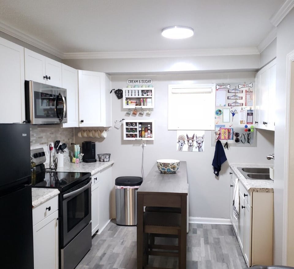 Kitchen with High Top Island Table 