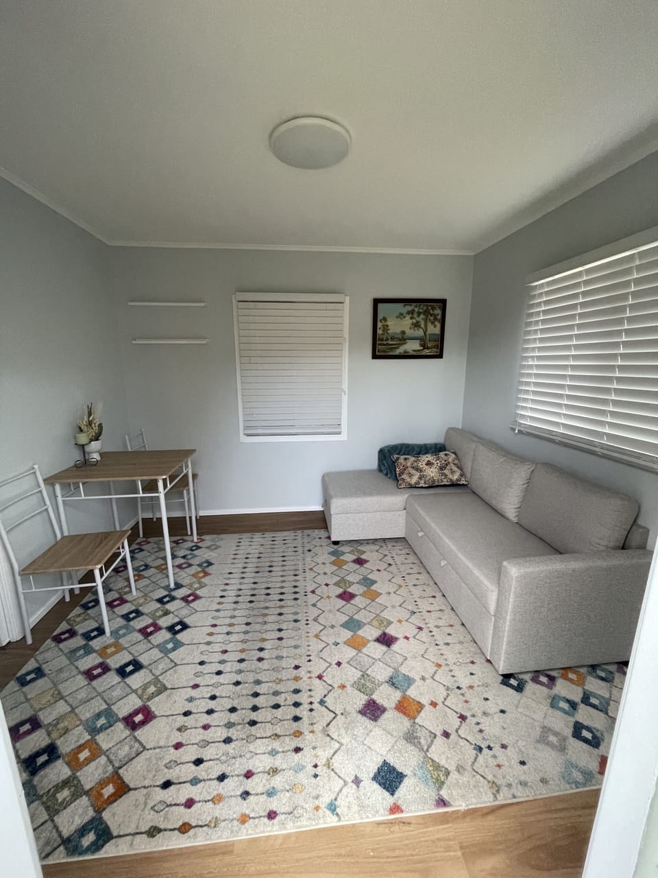 Main room in cabin with sofa bed (apply with host if cabin is required)