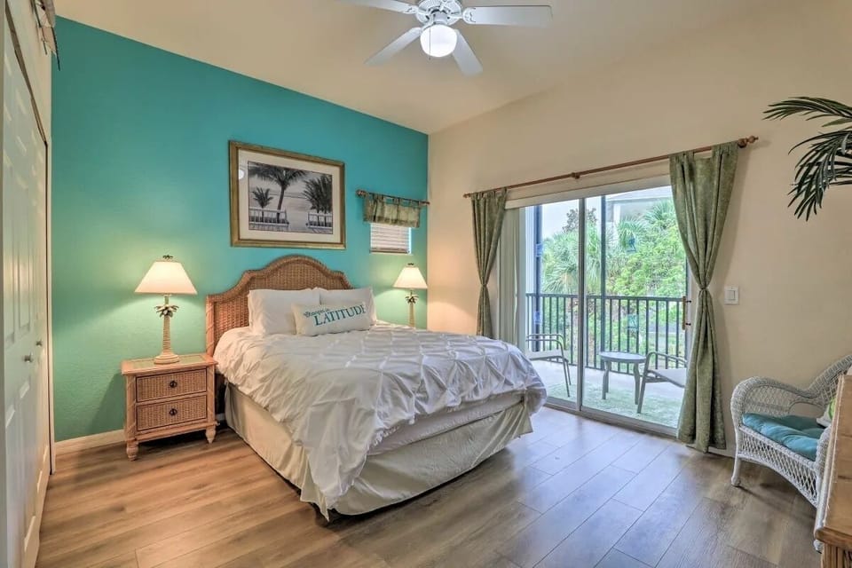 Bed, Furniture, Ceiling Fan, Indoors, Hardwood