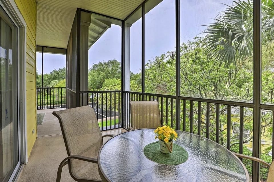 Chair, Furniture, Balcony, Table, Railing