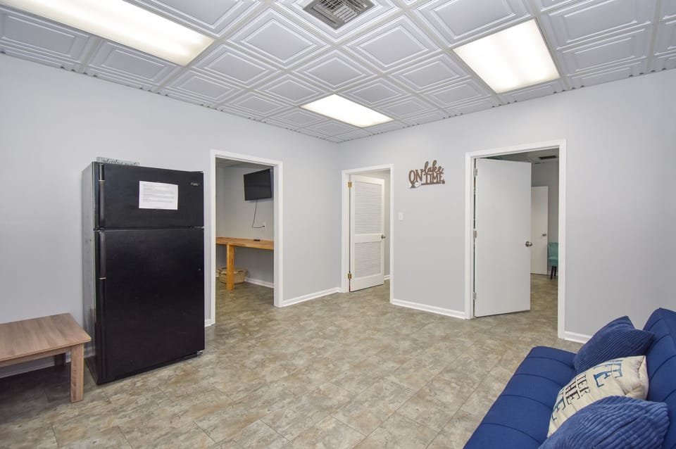 Mud room in suite