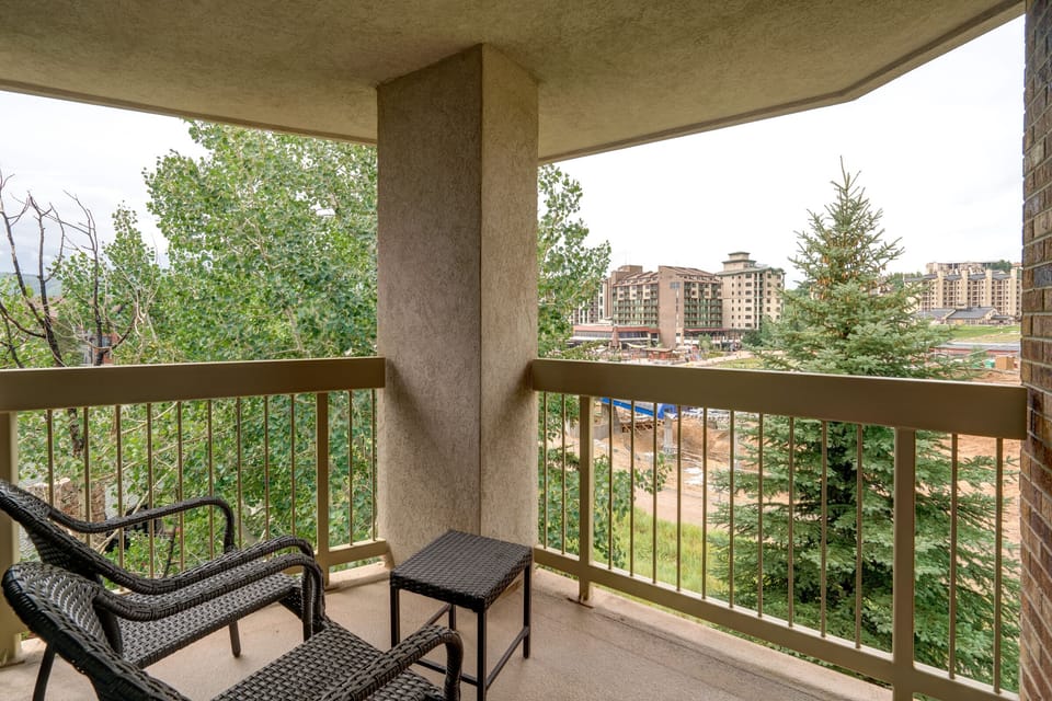 The private balcony for the Primary Suite
