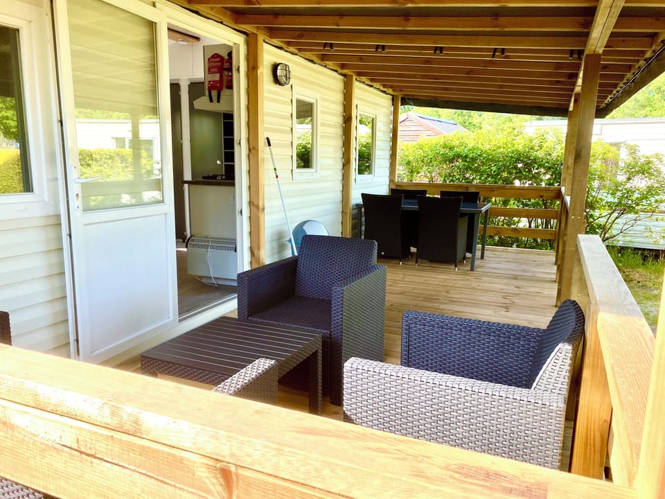 Mobile Home, 2 Bedrooms, Balcony, Garden View | Balcony