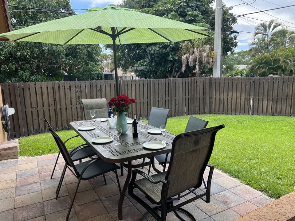 Outdoor dining area