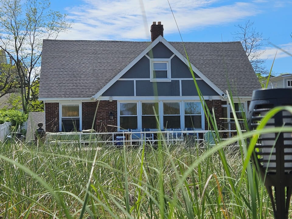 View of house walking back from lake