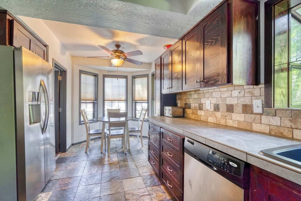 Kitchen dining nook. 
Seats 4.