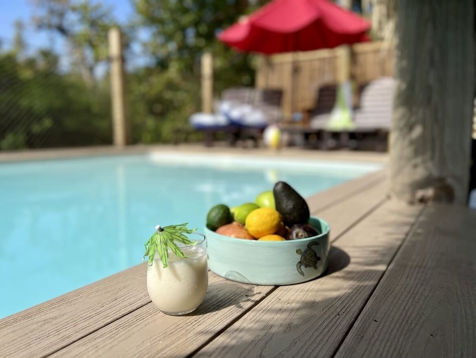 Your private, Tiki-style, pool space - no resort crowds whatsoever. 