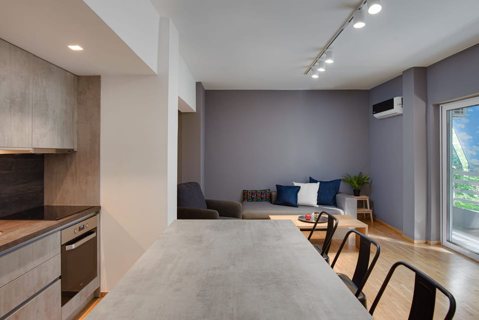 City Apartment, 1 Bedroom, Balcony | Living area | 40-inch Smart TV with digital channels, TV, Netflix