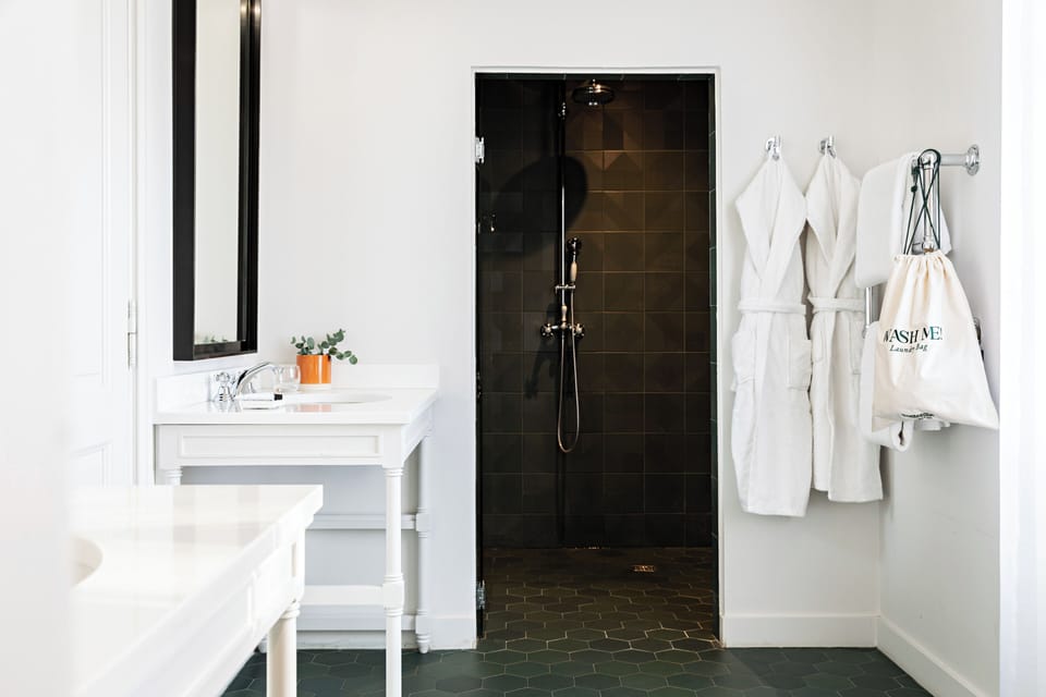 Deluxe with Garden | Bathroom | Designer toiletries, hair dryer, bathrobes, slippers