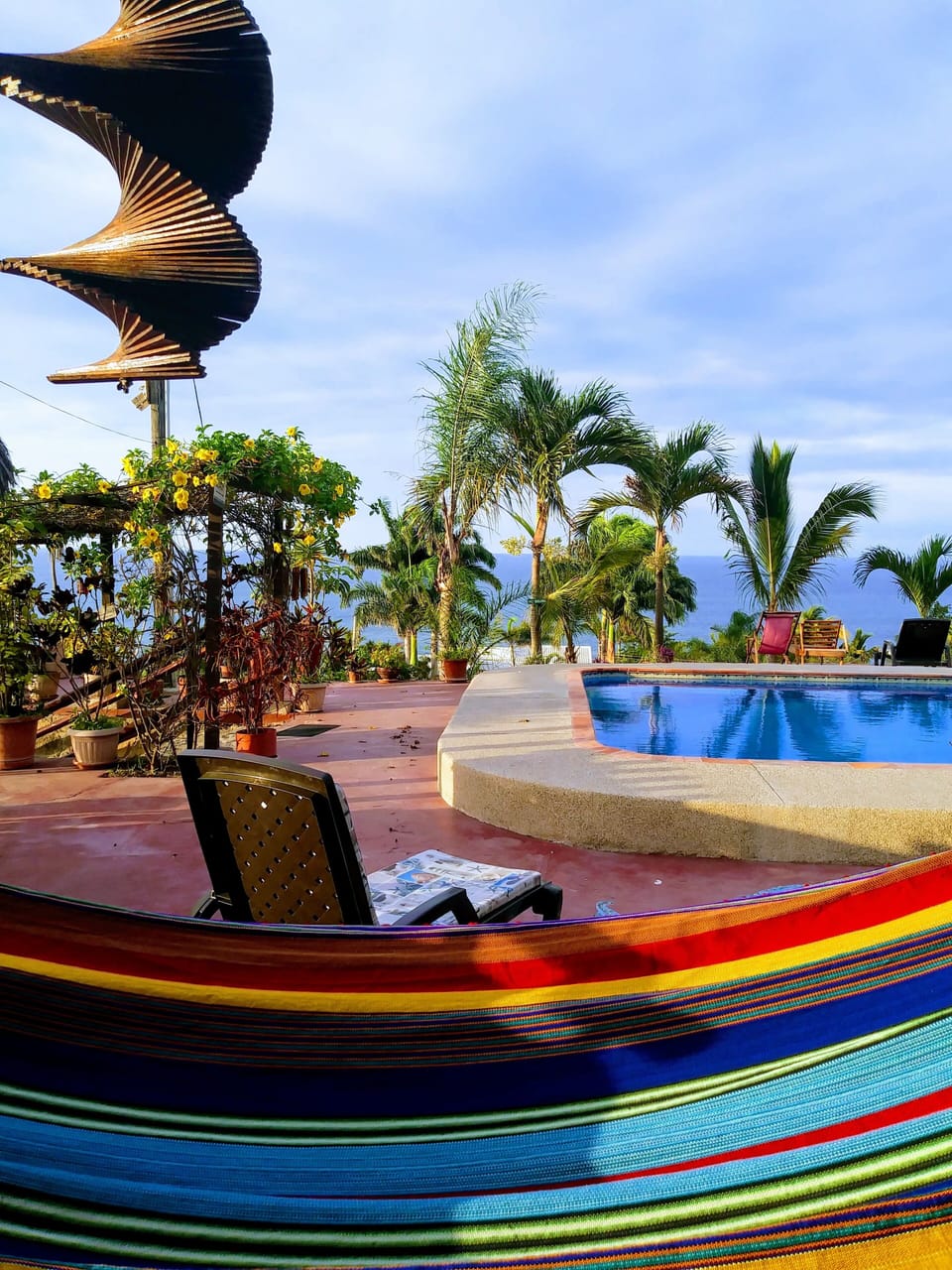 Another view of the colorful pool area.