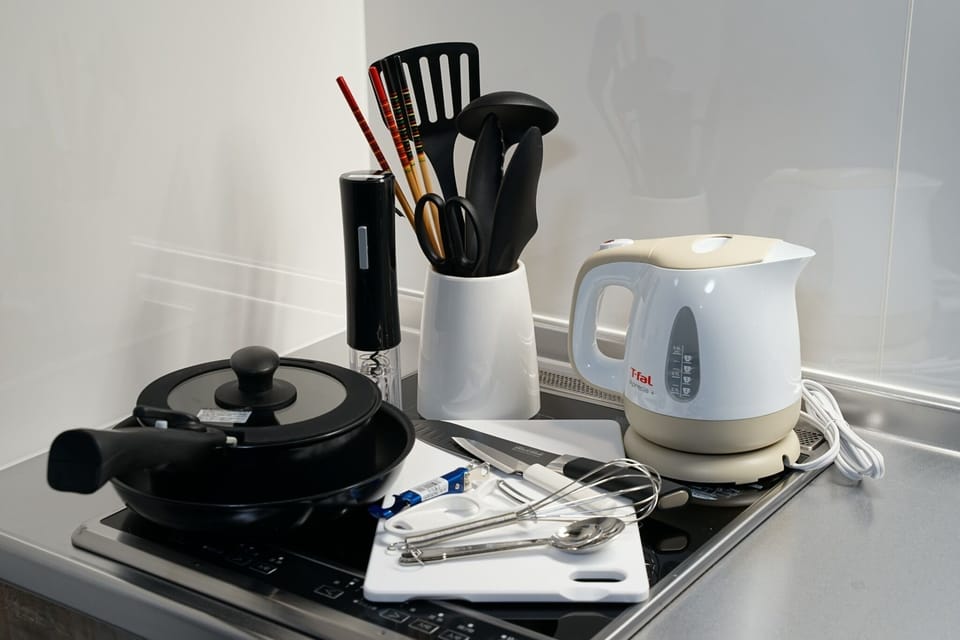 Equipped with cooking utensils