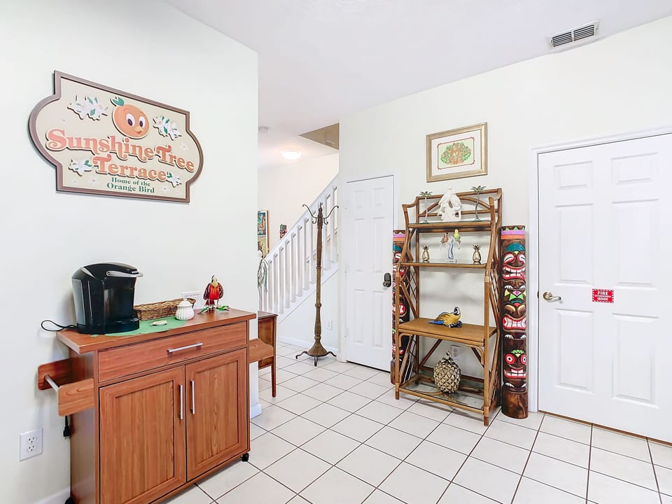 Open and inviting space leading to a cozy living and dining area.