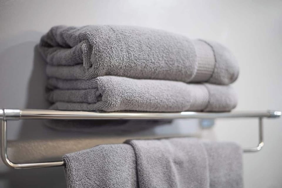 Plush bath towels.