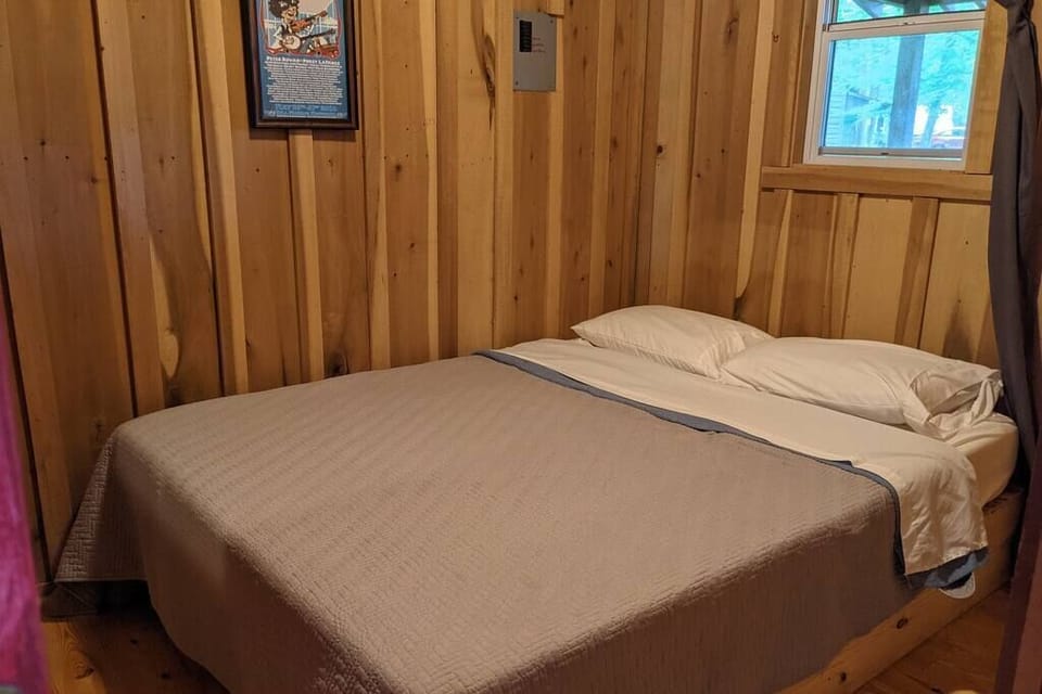 Bedroom located on the main floor in Cabin 8. 