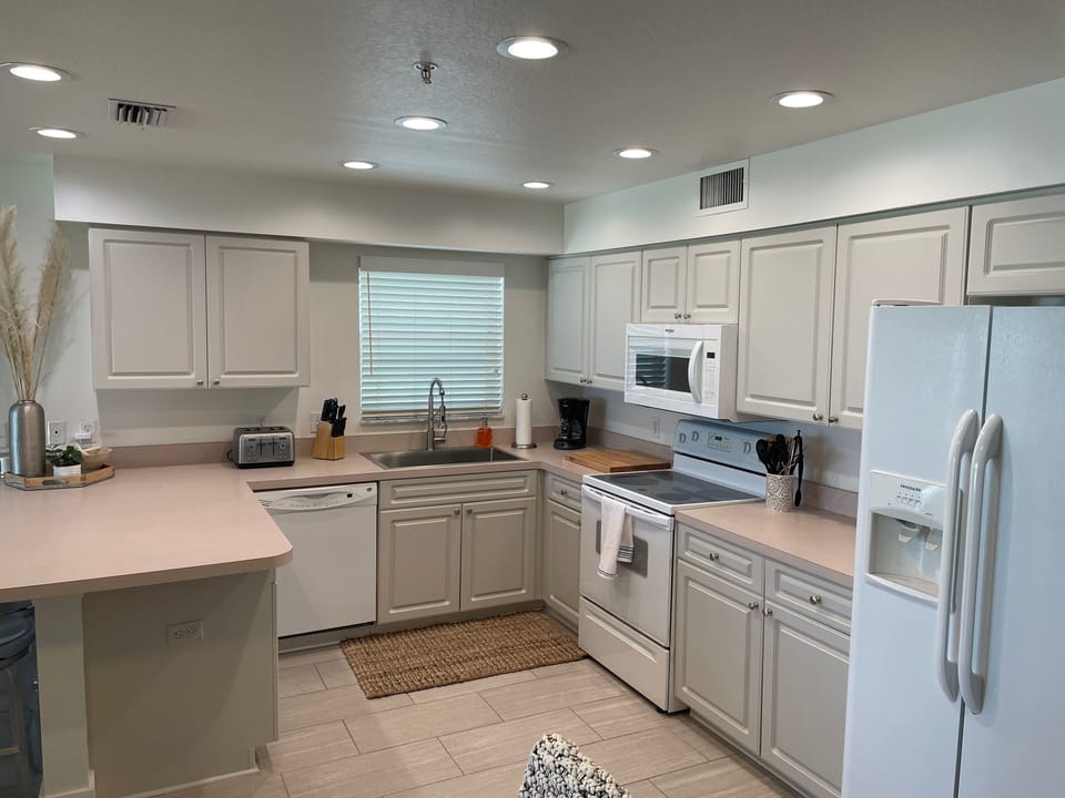 Spacious kitchen with ample counter space