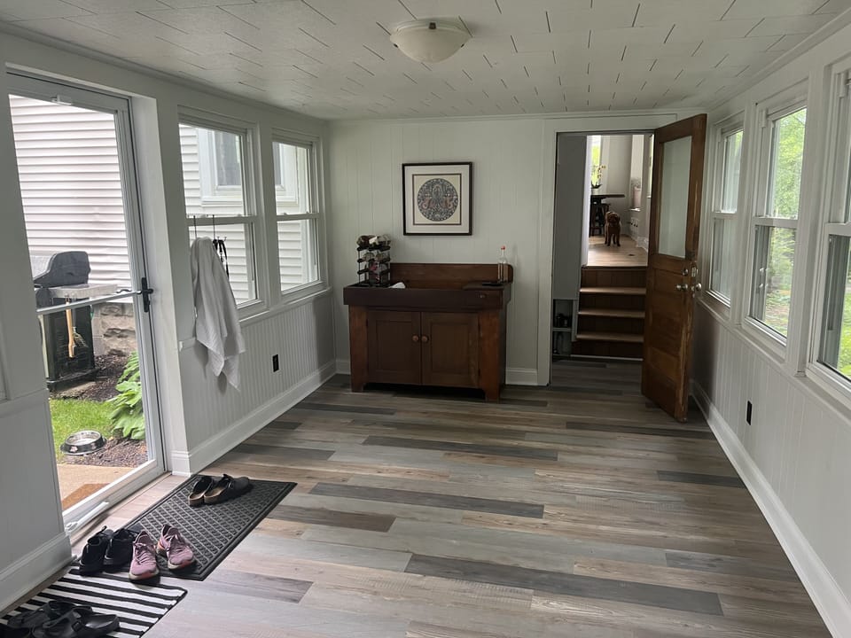 Breezeway - connects the backyard to the house and garage. 