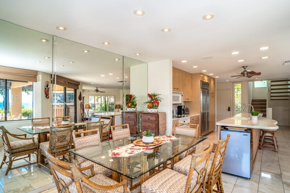 Enjoy a meal from the inviting dining space.