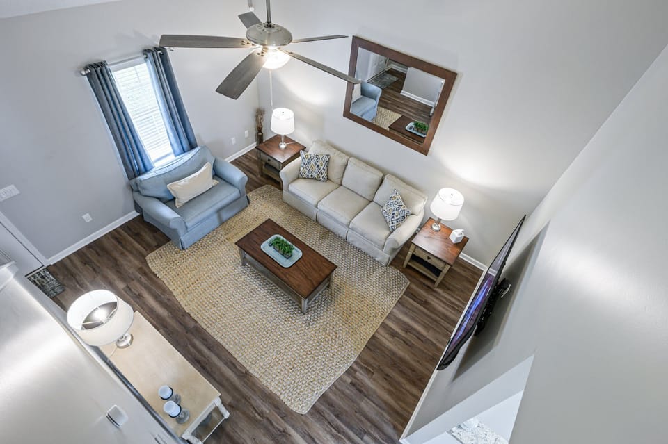 Arial view of living room