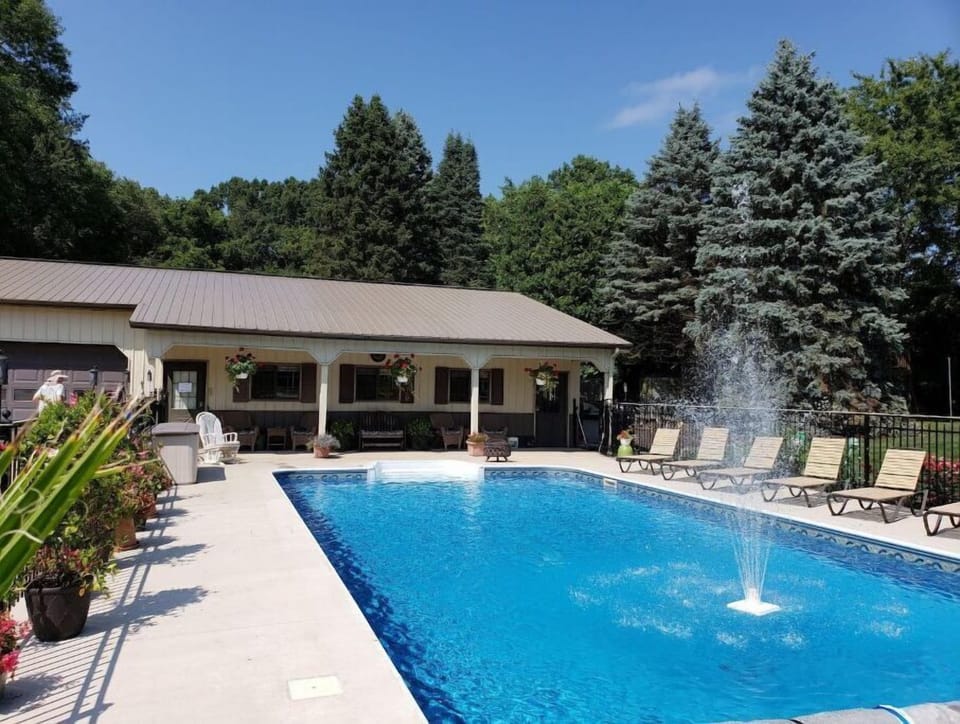 The 20 x 40 heated pool is open May 1 to Oct 31 weather permitting.