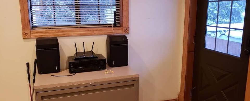 Fast wifi offers streaming on the 55" smart tv. Board games in cabinet too.