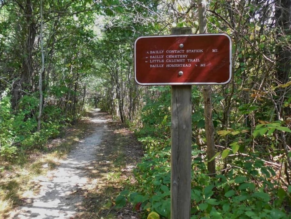 The Indiana Dunes National Park Trails begin  1/4 mile from the Camper