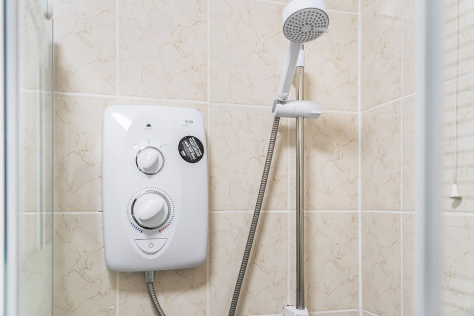 Shower room with power shower