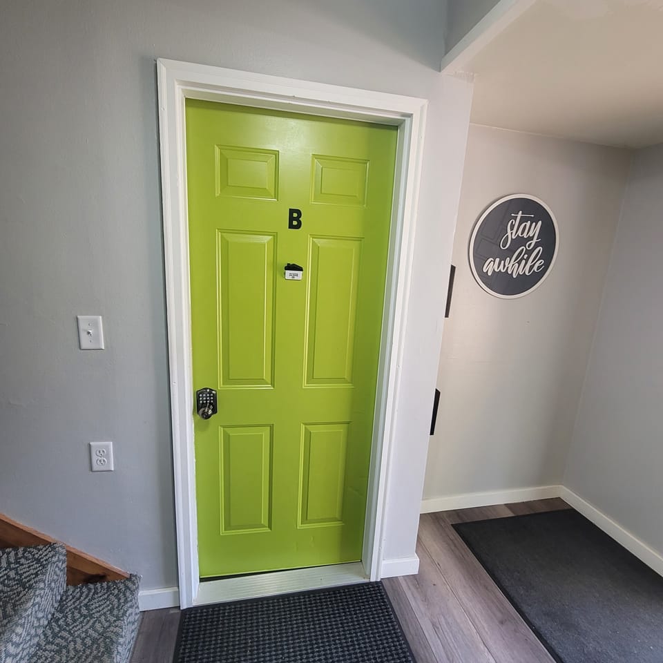 This is the door to your apartment. 
