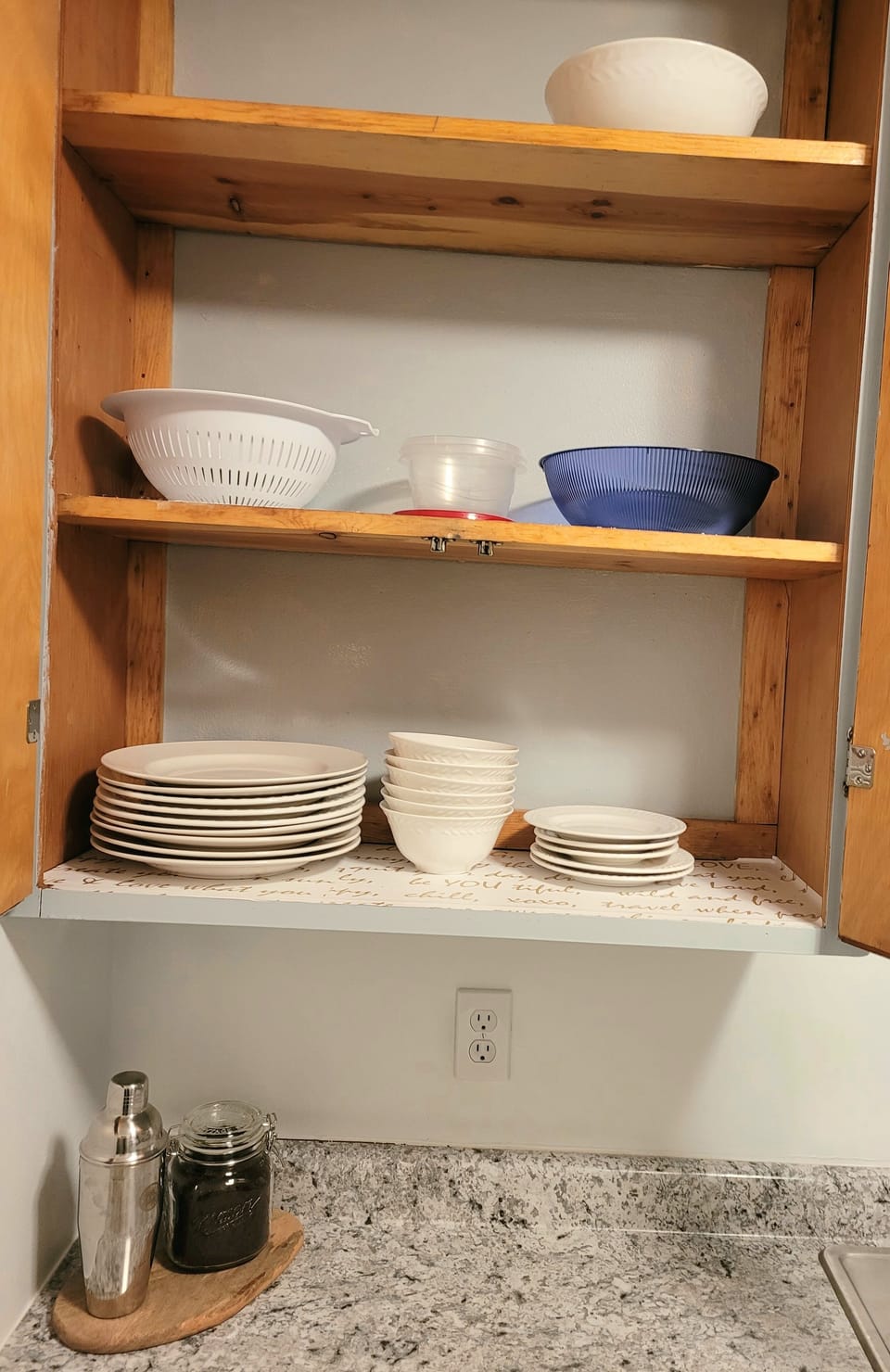 Plates, Bowls, Glasses are all provided. 