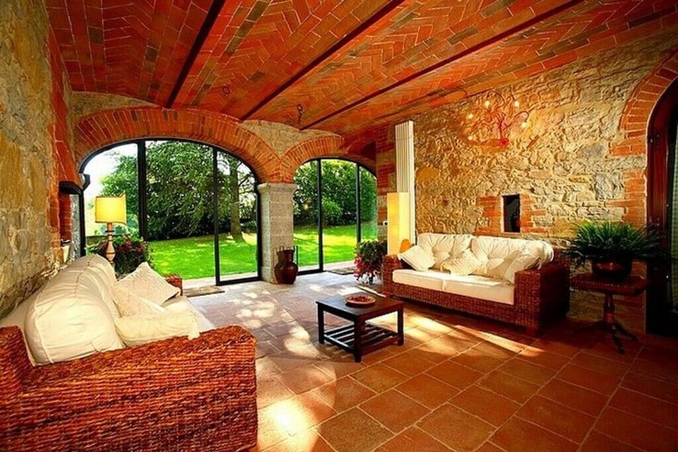 Living room garden view