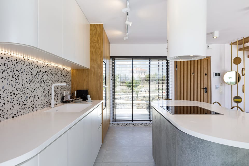 A kitchen island makes cooking for your family easy and convenient