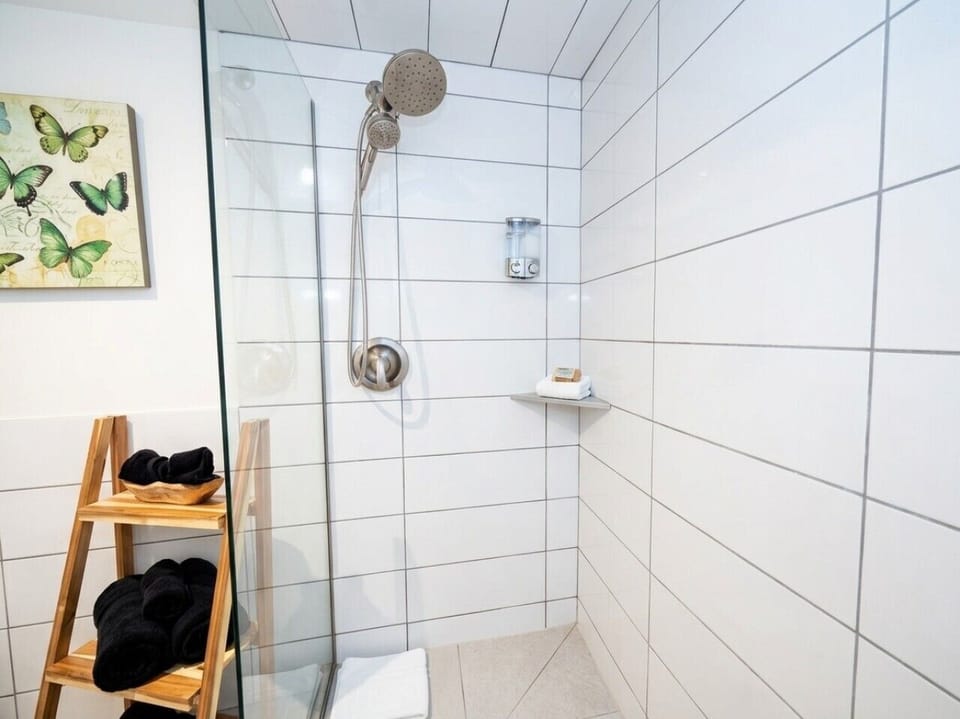 European tile shower