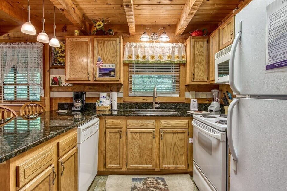 Just a Swingin's fully equipped kitchen