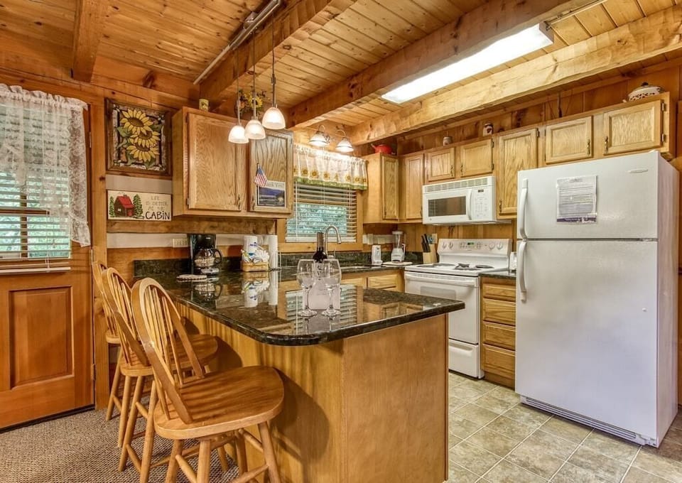 Just a Swingin's fully equipped kitchen