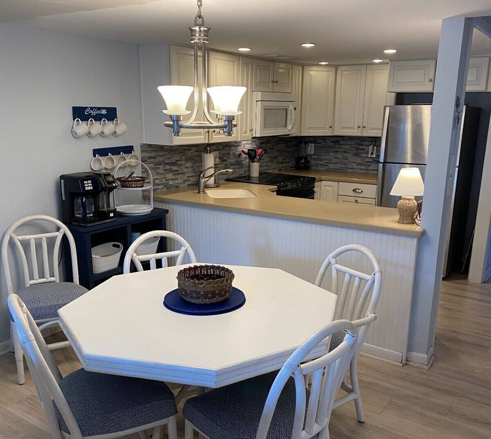 Eating area with Coffee Bar.
