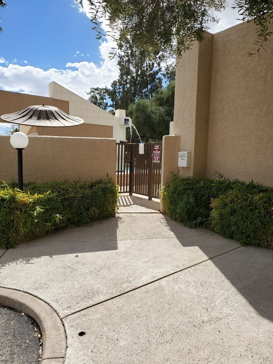 Entrance  to community pool
