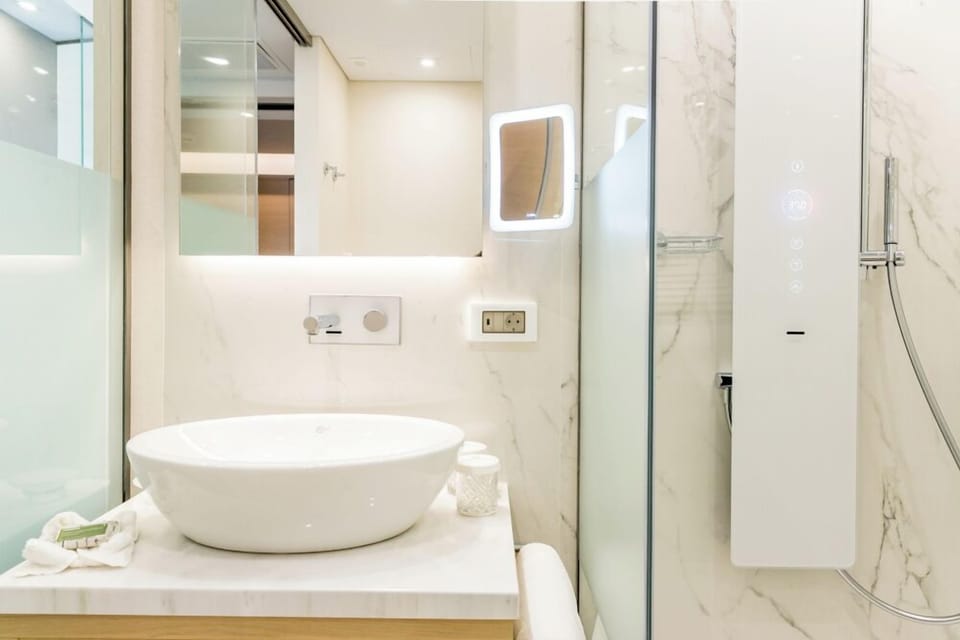 Free toiletries, hair dryer, towels