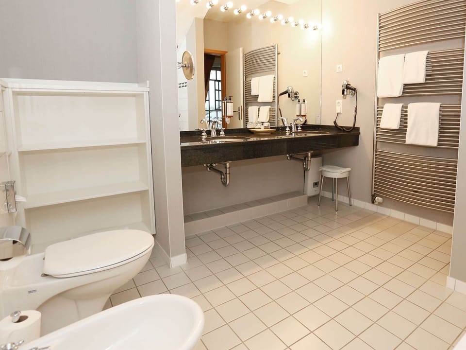 Suite | Bathroom | Free toiletries, hair dryer, bathrobes, slippers