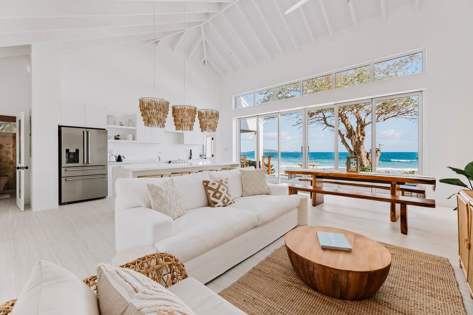 Beach House | Living area | 50-inch Smart TV with cable channels
