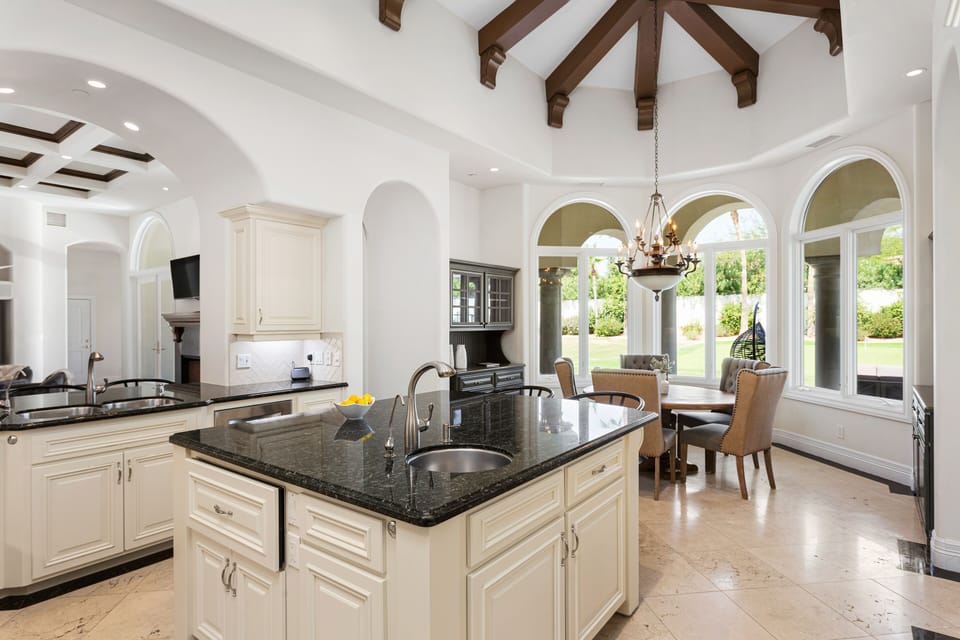 Serve up morning delights with the drop dead mountain views.