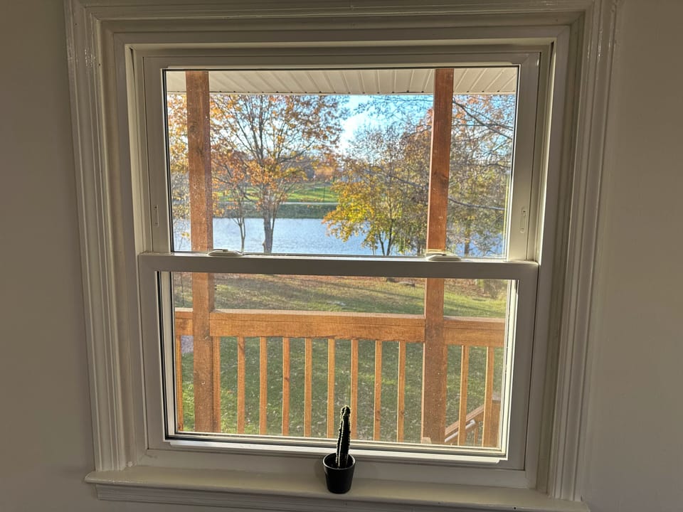 view of river from living room windows
