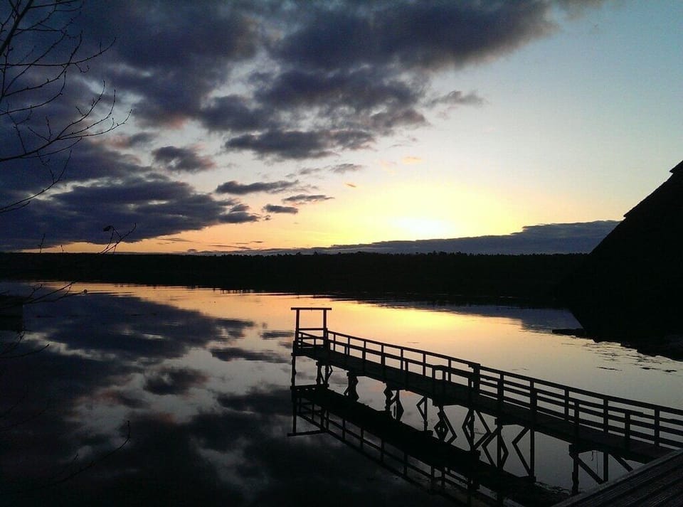Sunset views of the wharf.