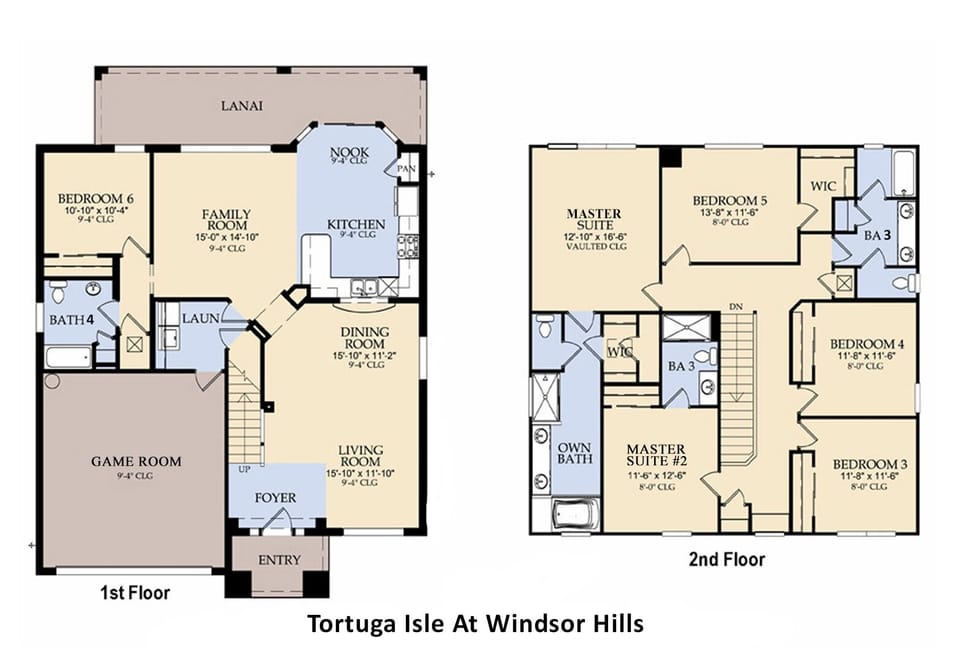 Floor Plan - Following BRs/Baths Labeled Per Plan