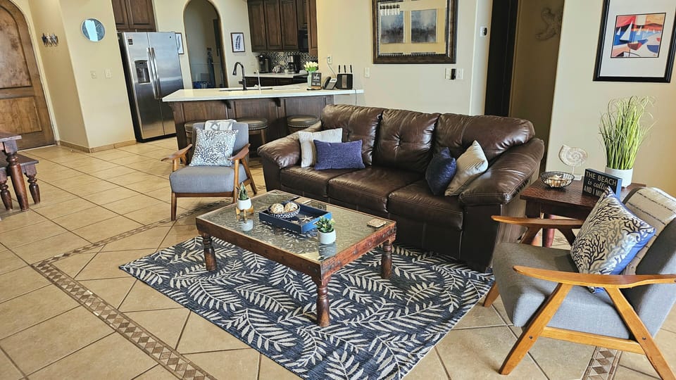 Family room and pull out sofa.