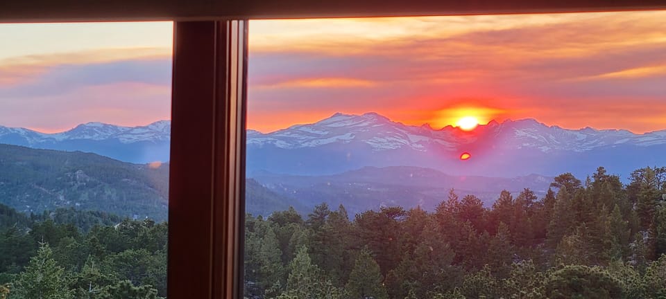 Sunsets are truly spectacular right out the window.