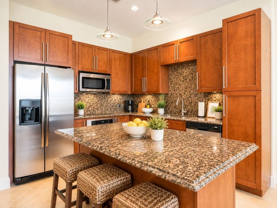 Fully stocked kitchen